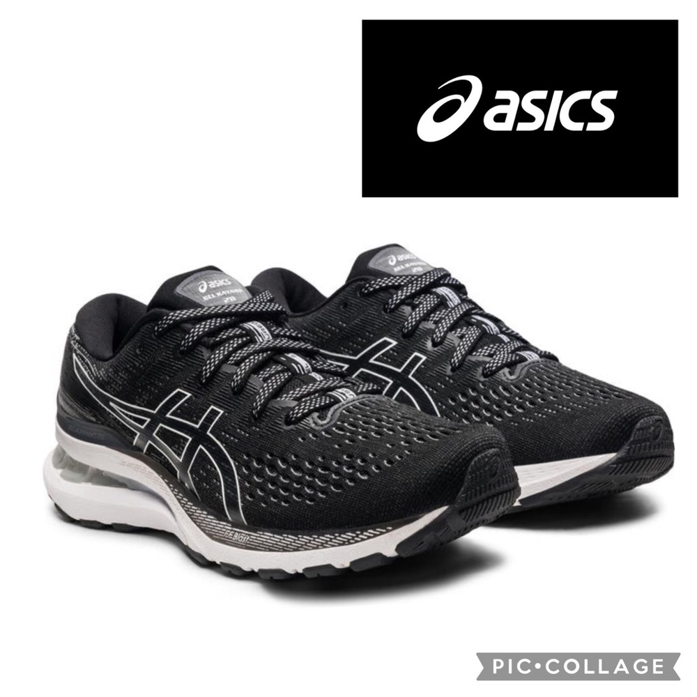 Asics Gel Kayano 28 Running Shoe {Blk/Wht} 8